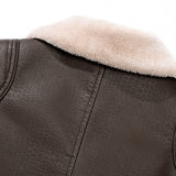 Bennett - Faux Leather Blazer with Faux Fur Lining
