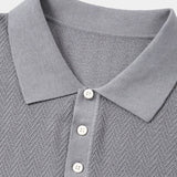Cody - Brown Textured Knit Polo