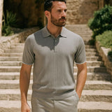 Cody - Brown Textured Knit Polo