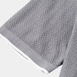 Cody - Brown Textured Knit Polo