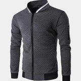Gael - Navy Textured Bomber Jacket