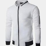 Gael - Navy Textured Bomber Jacket