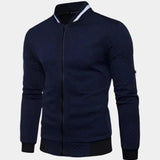 Gael - Navy Textured Bomber Jacket