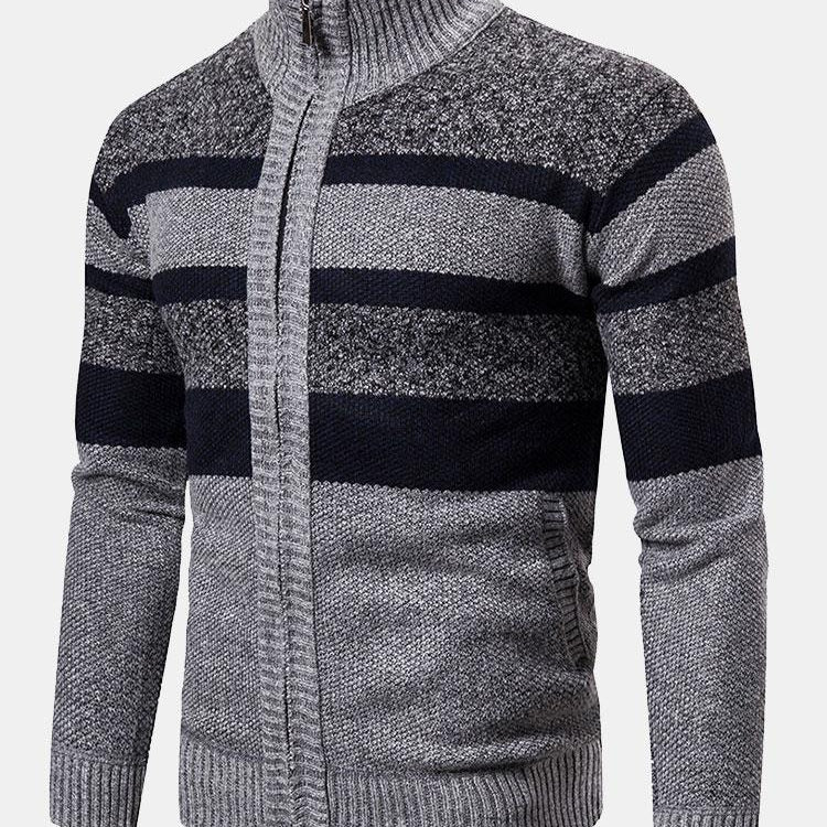 Hayden - Colour Block High Neck Zip Sweater