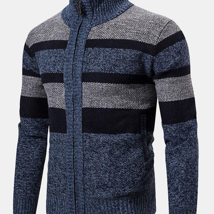 Hayden - Colour Block High Neck Zip Sweater