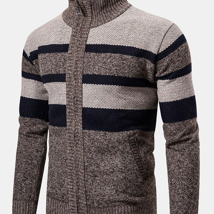 Hayden - Colour Block High Neck Zip Sweater