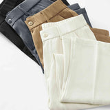 Arthur - Pleated Trousers with Split Hem