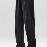 Arthur - Pleated Trousers with Split Hem