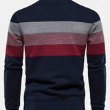 Miles - Contrast Striped Quarter-Zip Sweater