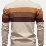 Miles - Contrast Striped Quarter-Zip Sweater