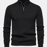 Ian - Striped Half-Zip Sweater