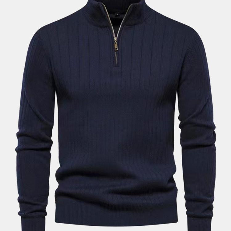 Ian - Striped Half-Zip Sweater