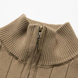 Ian - Striped Half-Zip Sweater