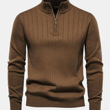 Ian - Striped Half-Zip Sweater