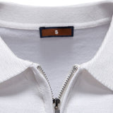 Tristan - White Polo with Stripe Detail