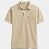 Cameron - Denim Look Polo with Chest Pocket