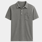 Cameron - Denim Look Polo with Chest Pocket