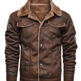 Thierry - Faux Suede Jacket with Faux Fur Lining