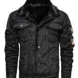 Thierry - Faux Suede Jacket with Faux Fur Lining