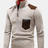 Malcolm - Contrast Pocket Panel Half-Zip Sweater