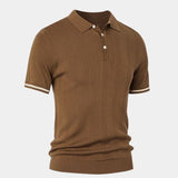 Brian - Brown Textured Polo