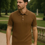 Brian - Brown Textured Polo