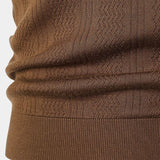 Brian - Brown Textured Polo
