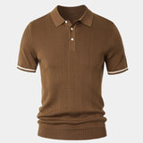 Brian - Brown Textured Polo