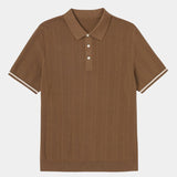 Brian - Brown Textured Polo