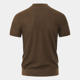 Bryce - Knit Polo with Open Lapel Collar