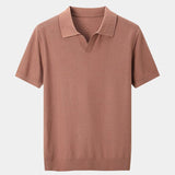 Bryce - Knit Polo with Open Lapel Collar