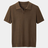 Bryce - Knit Polo with Open Lapel Collar