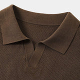 Bryce - Knit Polo with Open Lapel Collar