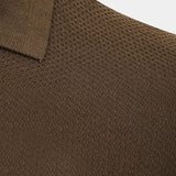 Bryce - Knit Polo with Open Lapel Collar