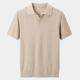 Bryce - Knit Polo with Open Lapel Collar