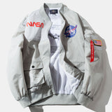 Jack - Oversized Bomber Jacket with NASA Print