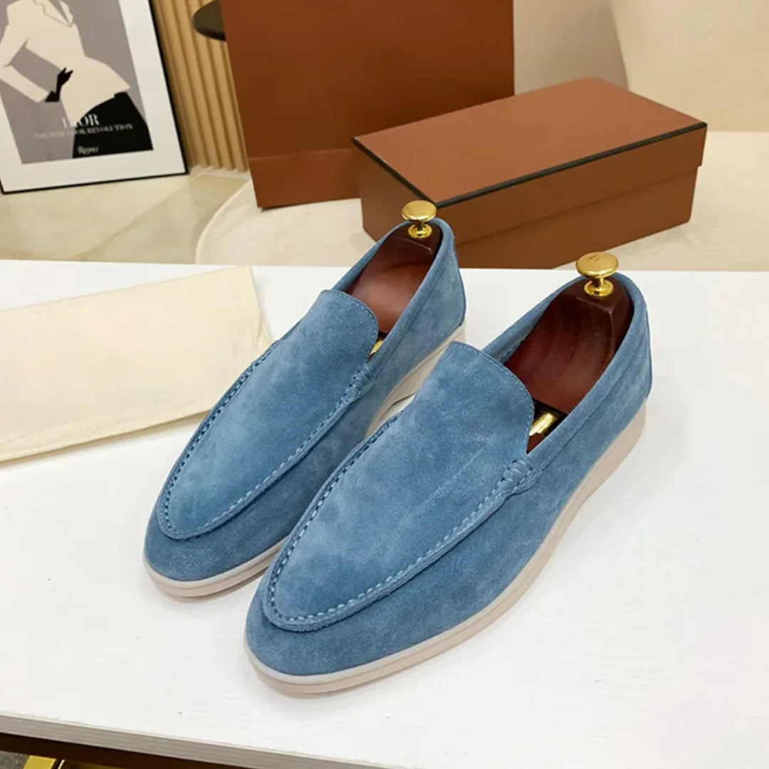Gavin - Classic Suede Penny Loafers