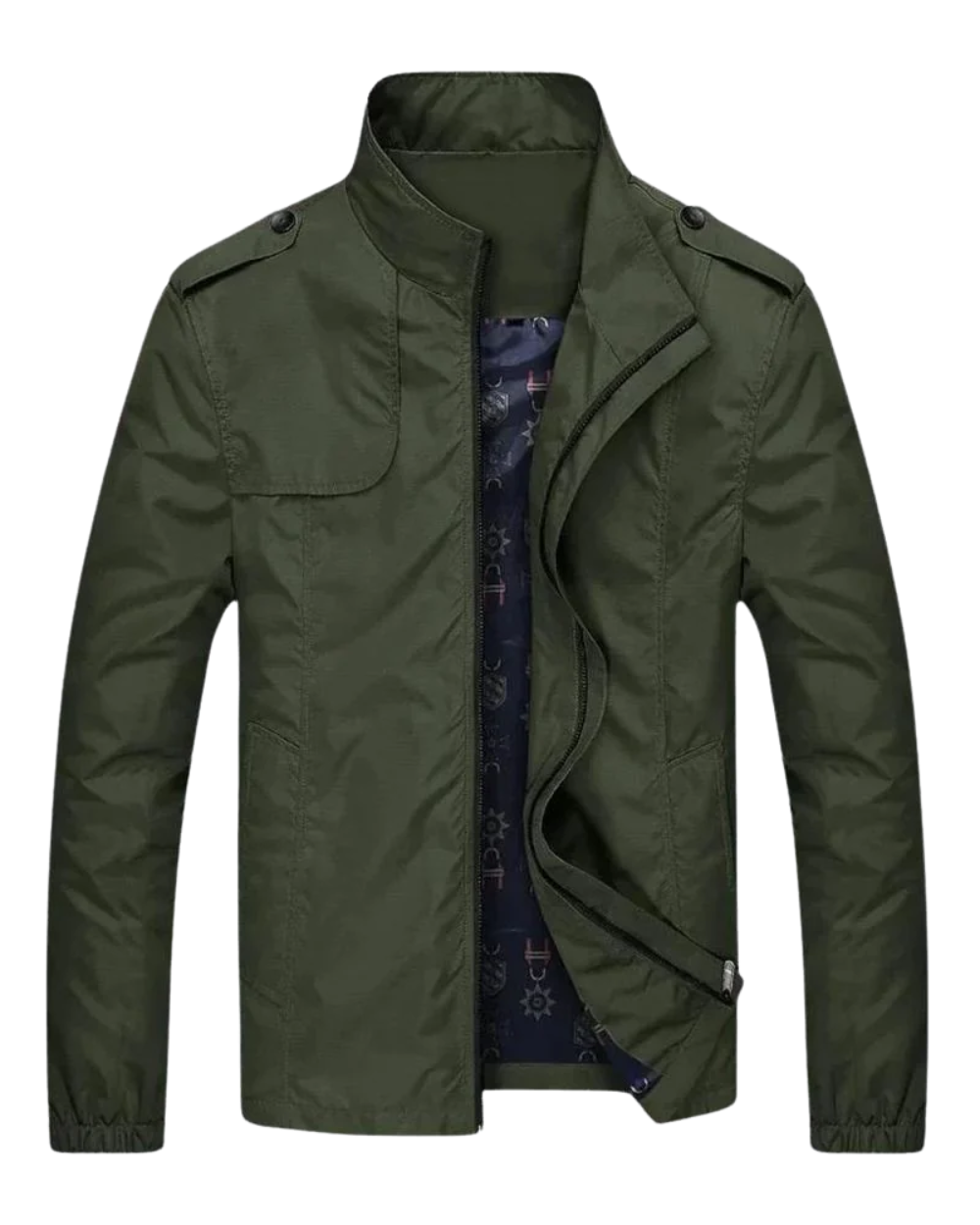Desmond men's military jacket in Military Green, view 2