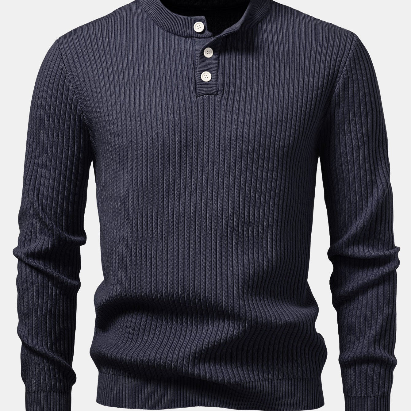 Silas - Ribbed Henley Sweater