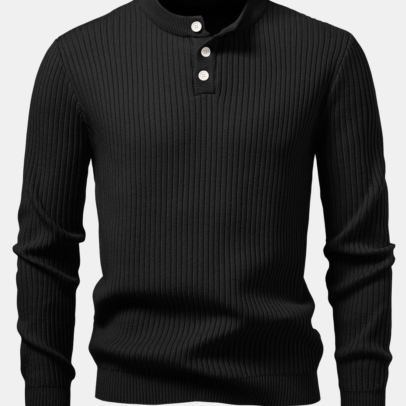 Silas - Ribbed Henley Sweater