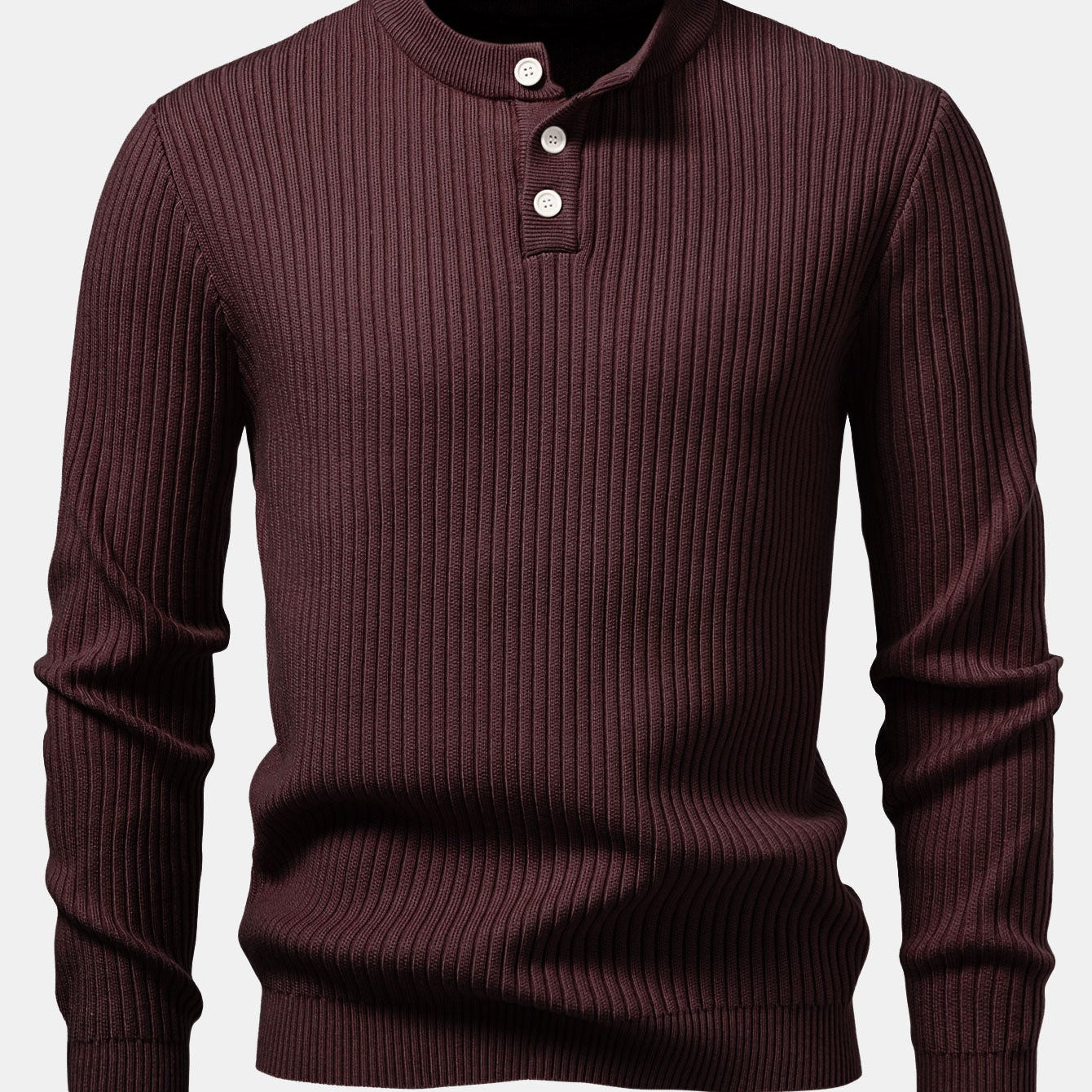 Silas - Ribbed Henley Sweater