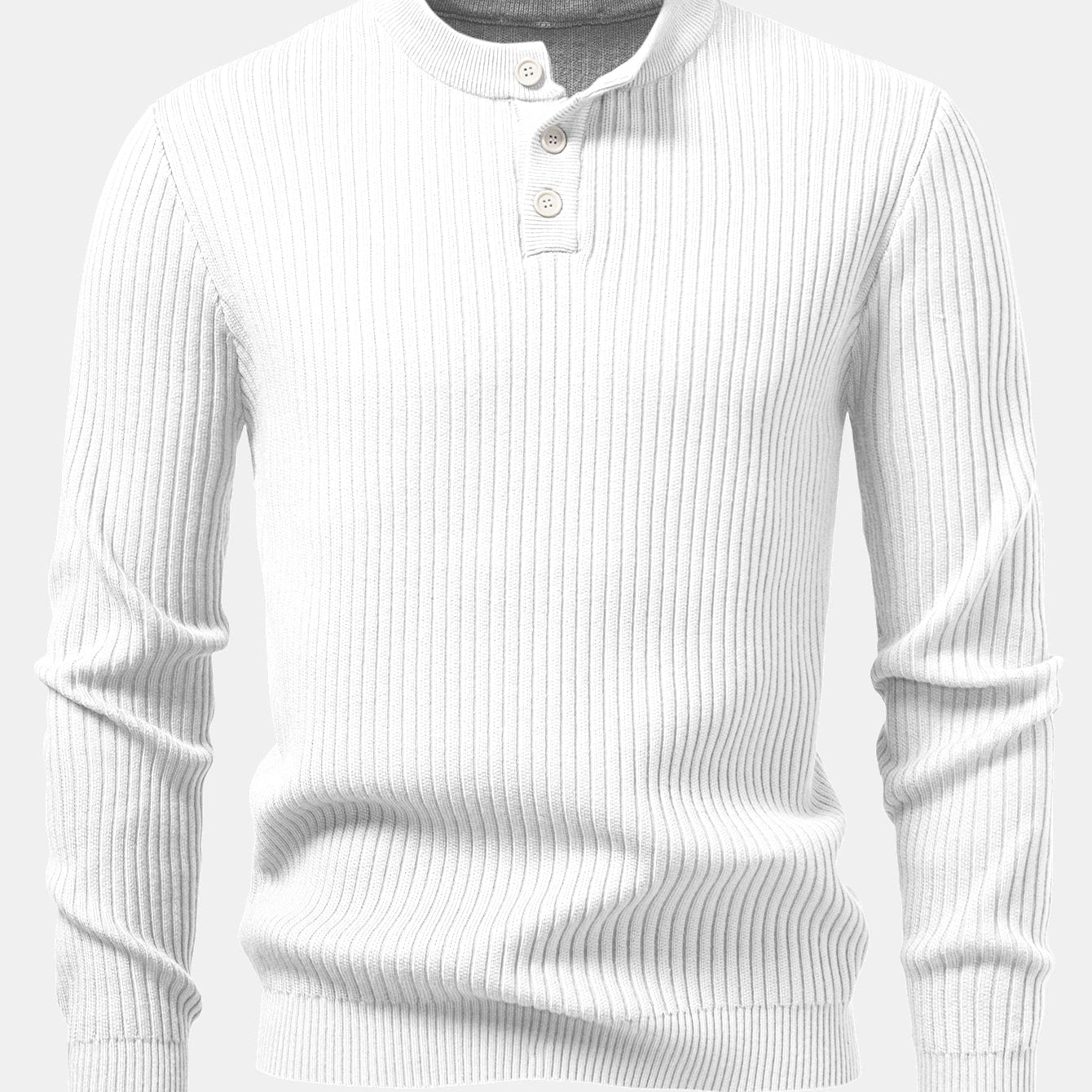 Silas - Ribbed Henley Sweater