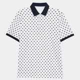 Brent - Black Patterned Polo