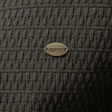 Callum - Textured Stand Collar Button Sweater