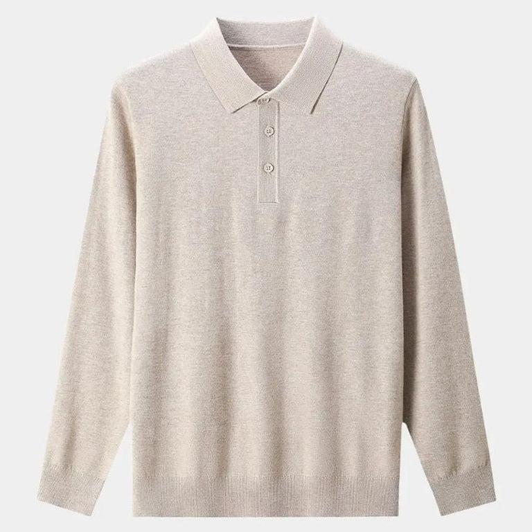 Brett - Plain Long Sleeve Polo
