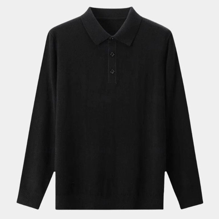 Brett - Plain Long Sleeve Polo