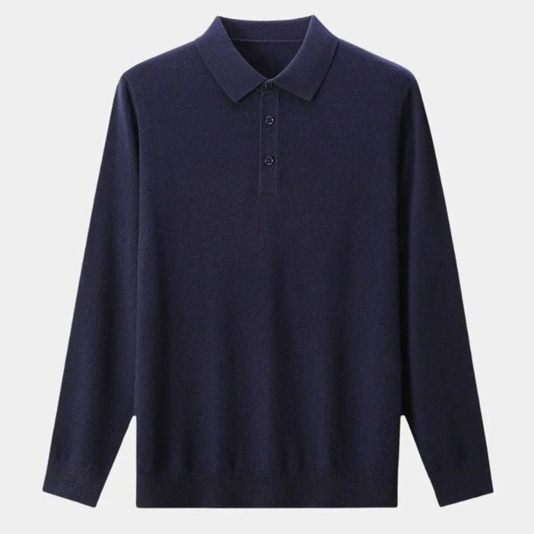 Brett - Plain Long Sleeve Polo