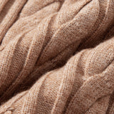 Tristan - Jacquard Cable Knit Crew Neck Sweater