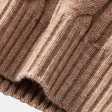 Tristan - Jacquard Cable Knit Crew Neck Sweater