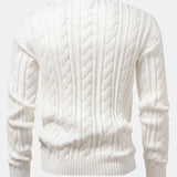 Tristan - Jacquard Cable Knit Crew Neck Sweater
